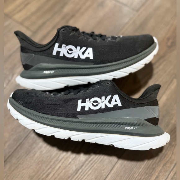Hoka Other - Hoka One One Mach 4 Running Shoes Men 8.5 Black White PROFLY
